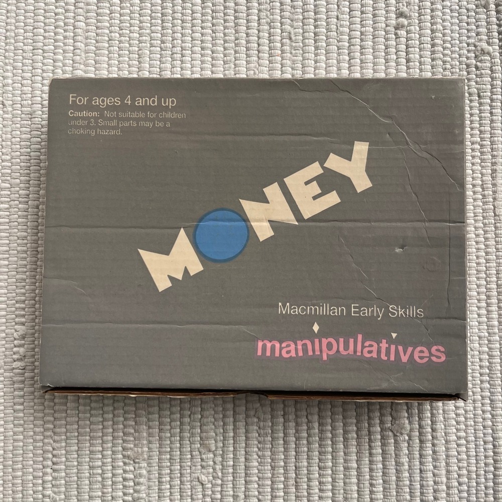 Vintage 1992 Macmillan Early Skills Manipulatives Money Educational Game Set